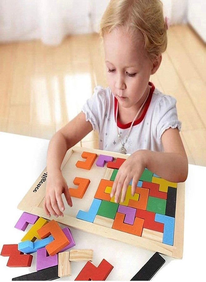 Aldea Baby Tuck Wood Intelligence Brain Games,Mini Travel Puzzles for Kids, Building Blocks Teasers Educational Toy, Childrens Board Game 40 Pcs Puzzle Indoor | Outdoor - Image 5